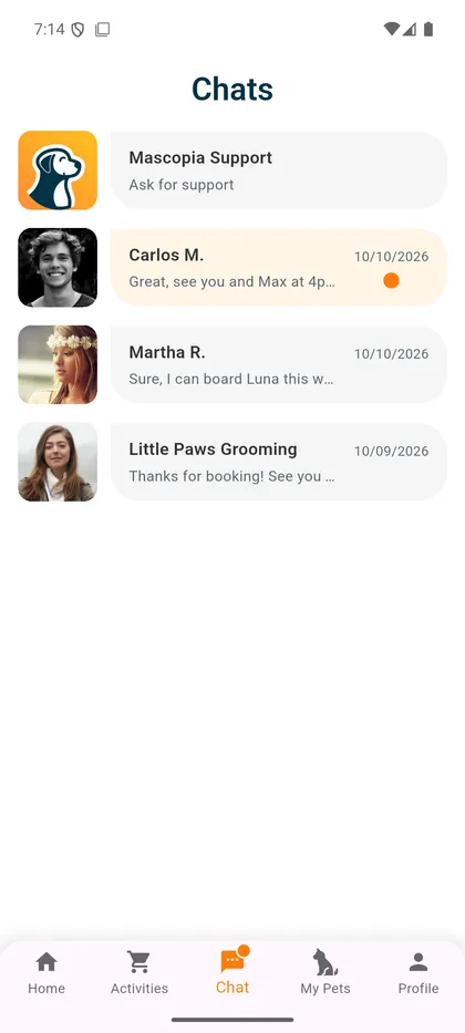Mascopia — Messages