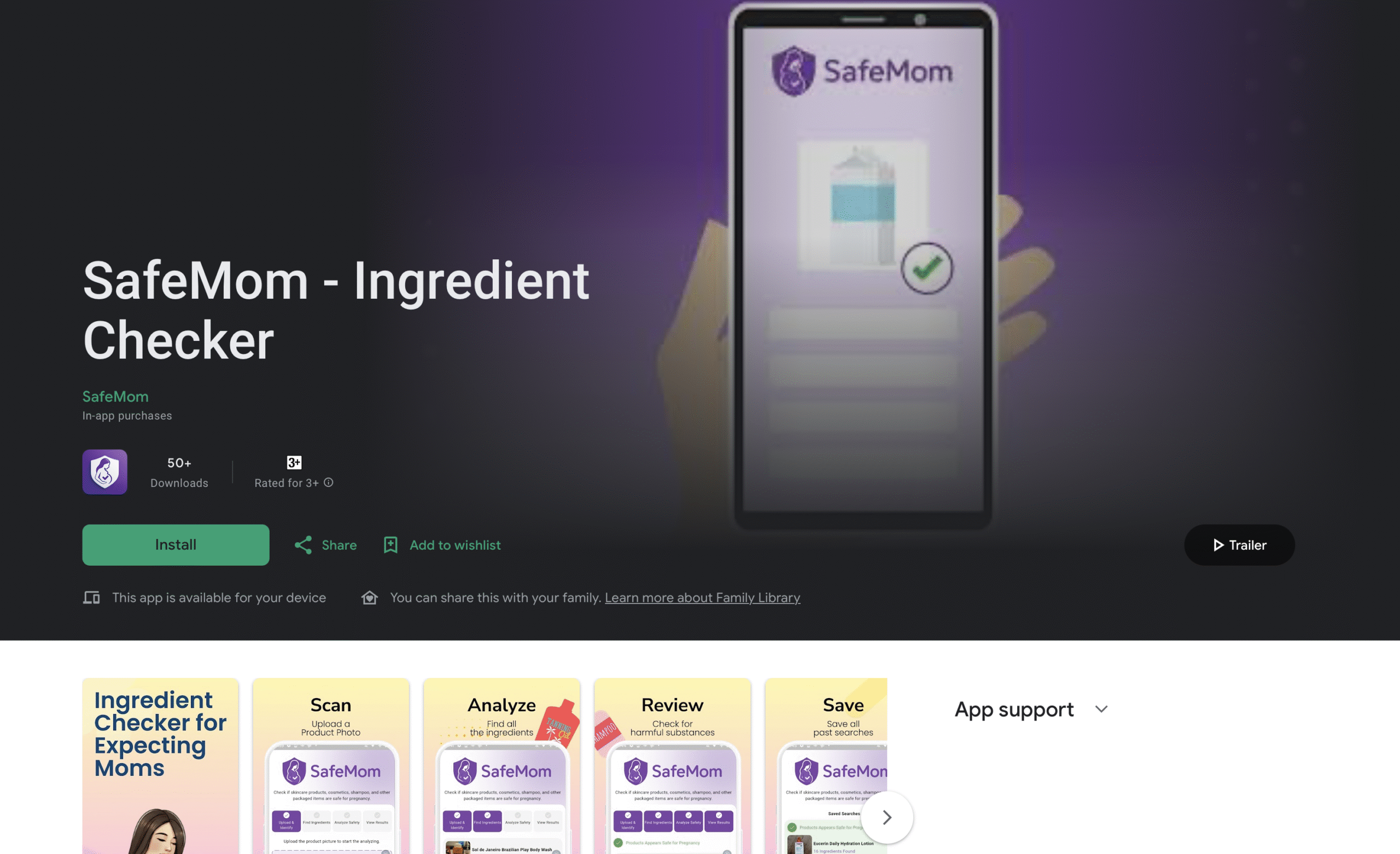 Screenshot 2025-09-14 at 8.48.23 pm SafeMom - Ingredient Checker